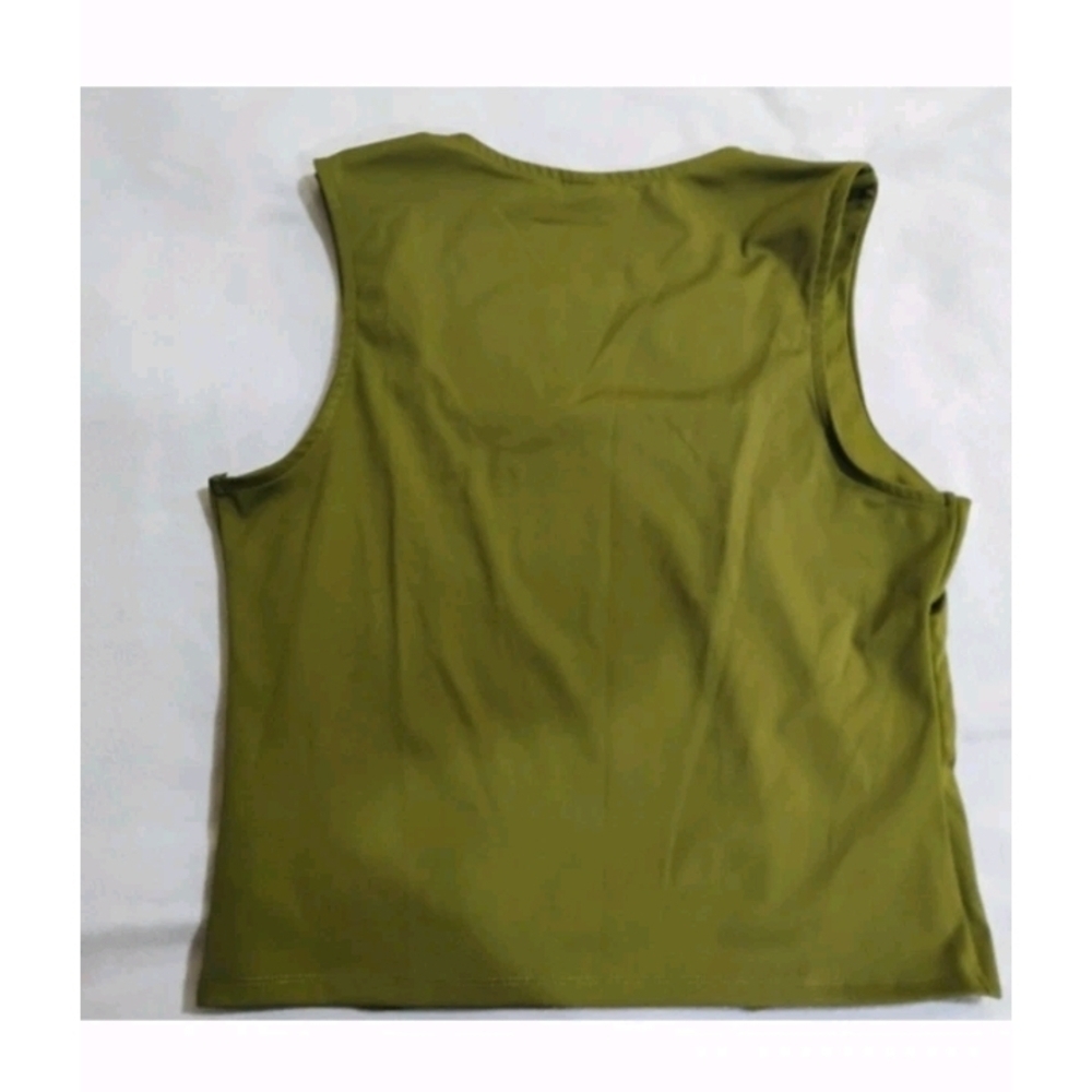 No Boundaries Olive Green Tank Top - Picture 5 of 7